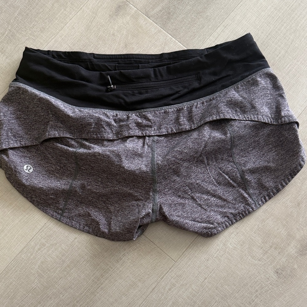 Lululemon Seed Up High-Rise Lined 2.5”  Women's Heathered Athletic Shorts